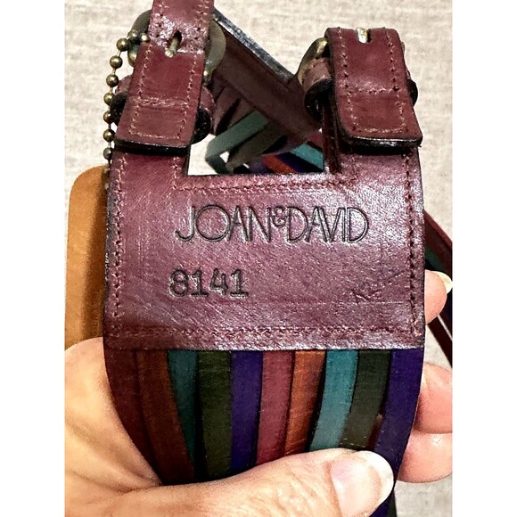 VTG Joan & David Wide Belt Leather Multi Strand Ltd Ed 31 in. Sz M Double Buckle main image 13